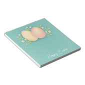 Bloc-note Joyeux oeufs de Pâques en bleu doux (Incliné)