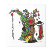 Bloc-note Joyeux rennes de Noël (Devant)