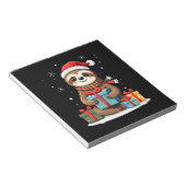 Bloc-note Joyeux Slothmas mignon sloth de Noël chapeau de Pè (Incliné)