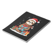 Bloc-note Joyeux Slothmas mignon sloth de Noël chapeau de Pè (Tourné)