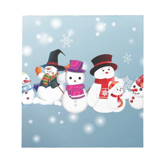 Bloc-note Joyeux Snowmen (Devant)