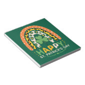 Bloc-note Joyeux St Patrick's Day mignonne Rainbow Leopard (Incliné)