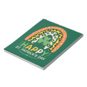 Bloc-note Joyeux St Patrick's Day mignonne Rainbow Leopard (Tourné)