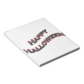 Bloc-note Joyeux texte d'Halloween (Incliné)