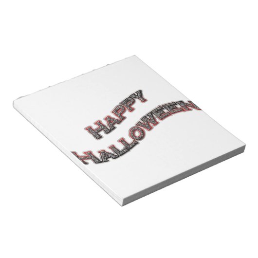 Bloc-note Joyeux texte d'Halloween (Incliné)