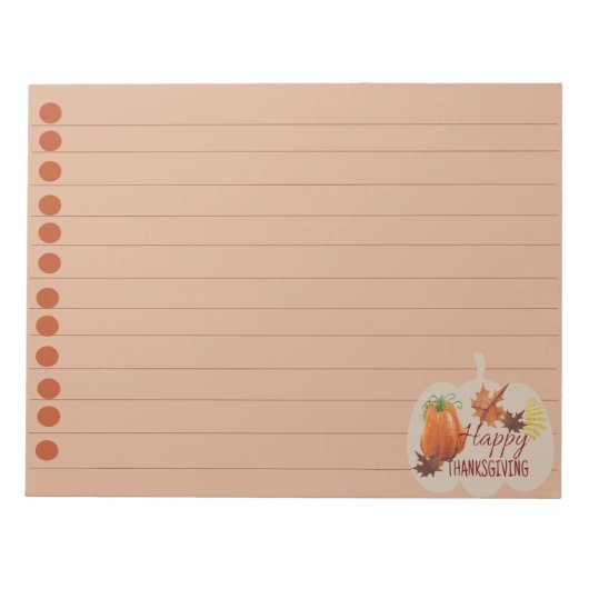 Bloc-note Joyeux Thanksgiving (Devant)