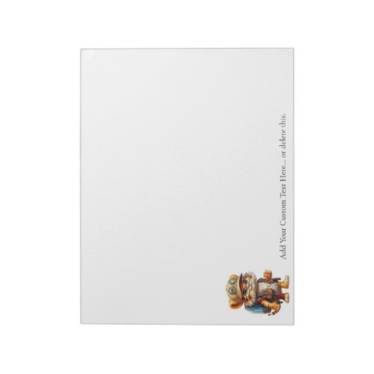 Bloc-note Joyeux Tiger Cub avec sac à dos et café (Tourné)