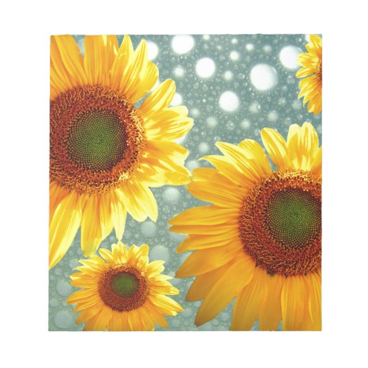Bloc-note Joyeux tournesols mousseux (Devant)