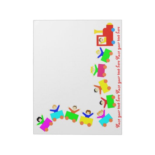 Bloc-note Joyeux Train pour enfants (Tourné)