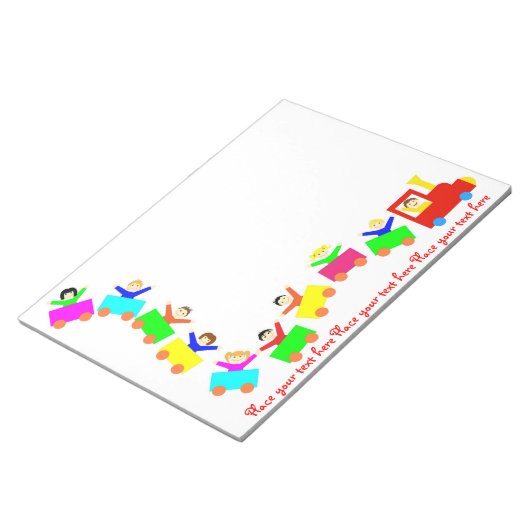 Bloc-note Joyeux Train pour enfants (Incliné)