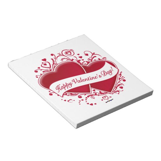 Bloc-note Joyeux Valentine ! Red Hearts (Incliné)