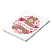 Bloc-note Joyeux Valentine ! Teddy bear (Tourné)