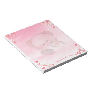 Bloc-note Joyeux Valentines mignonne Ours Teddy