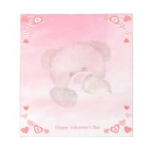 Bloc-note Joyeux Valentines mignonne Ours Teddy (Devant)