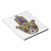 Bloc-note Judaica Hamsa Coeurs Fleurs Opal Art Imprimer (Incliné)