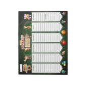 Bloc-note Jungle Animal Kids Weekly School Activité Planific (Tourné)