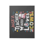 Bloc-note Juste un enseignant qui aime les vaches de retour  (Tourné)