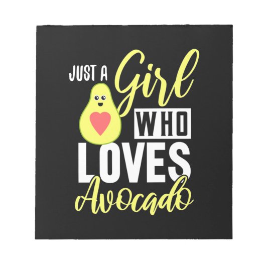 Bloc-note Juste Une Fille Qui Aime L'Avocado (Devant)