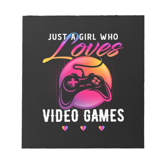 Bloc-note Juste une fille qui aime le jeu vidéo (Devant)