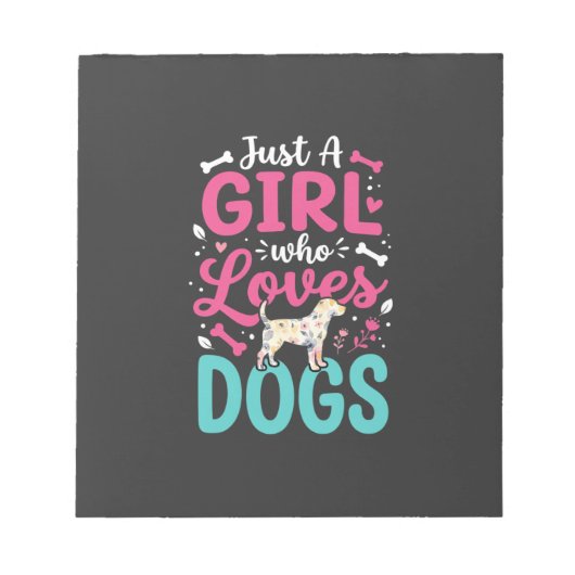 Bloc-note Juste Une Fille Qui Aime Les Chiens (Devant)