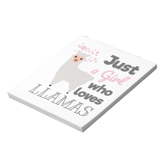 Bloc-note Juste une fille qui aime les lamas (Tourné)