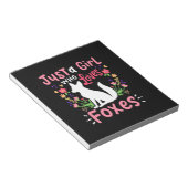 Bloc-note Juste Une Fille Qui Aime Les Renards Et Les Fleurs (Incliné)