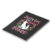 Bloc-note Juste Une Fille Qui Aime Les Renards Et Les Fleurs (Tourné)