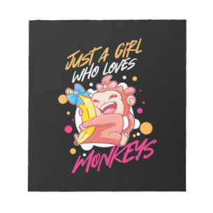 Bloc-note Juste Une Fille Qui Aime Les Singes