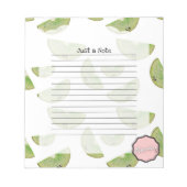 Bloc-note Juste une note, Personnalisable Kiwi (Devant)