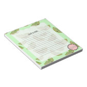 Bloc-note Juste une note, Personnalisable Kiwi (Incliné)