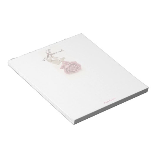 Bloc-note Juste Une Note - Rose Rose Note Pad (Incliné)
