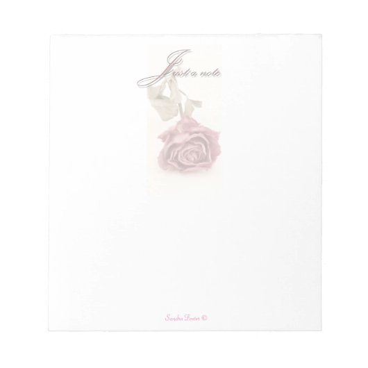 Bloc-note Juste Une Note - Rose Rose Note Pad (Devant)