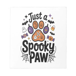 Bloc-note Juste une patte effrayante PNG, Chien Halloween