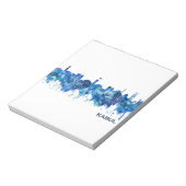 Bloc-note Kaboul Afghanistan Skyline Blue (Tourné)