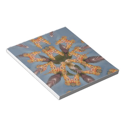 Bloc-note Kaleidoscope Giraffe Mandala : Safari Art Abstrait (Incliné)