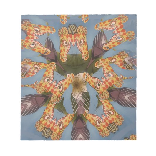 Bloc-note Kaleidoscope Giraffe Mandala : Safari Art Abstrait (Devant)