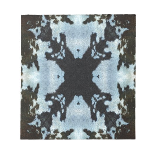 Bloc-note Kaleidoscope vache cache motif (Devant)