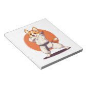 Bloc-note Karate Corgi � Chien d'Arts Martiaux (Incliné)