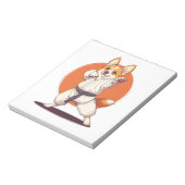 Bloc-note Karate Corgi � Chien d'Arts Martiaux (Tourné)