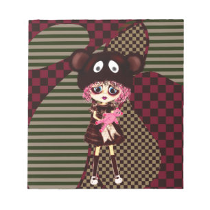 Bloc-note Kawaii Girl pourquoi si triste ? Enfant en train d