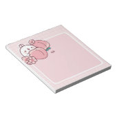 Bloc-note kawaii pêche fleur pêche Sakura lapin rose mignon (Incliné)