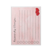 Bloc-note Kawaii raisons je t'aime message mignon (Tourné)