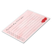 Bloc-note Kawaii raisons je t'aime message mignon (Incliné)