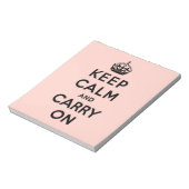 Bloc-note keep calm and carry on original (Tourné)