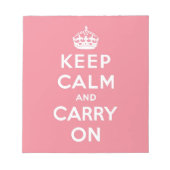 Bloc-note keep calm and carry on original (Devant)