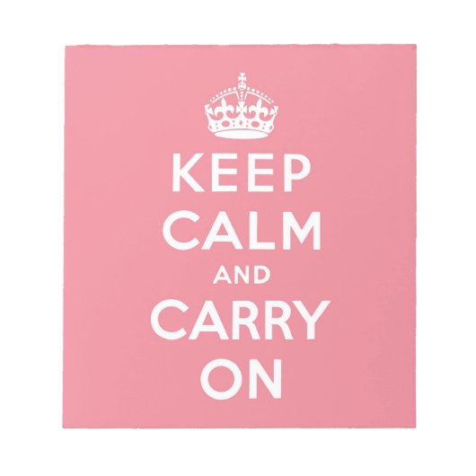 Bloc-note keep calm and carry on original (Devant)