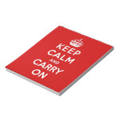 Bloc-note keep calm and carry on original (Tourné)