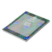 Bloc-note Keep Calm and Have Your Text on Peacock Feathers (Tourné)