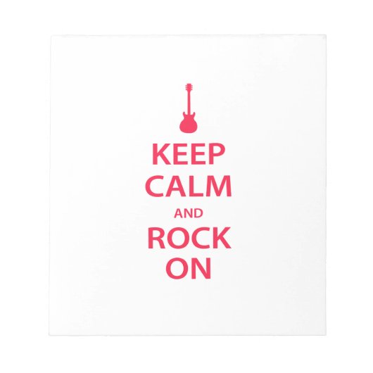 Bloc-note Keep Calm and Rock On ! (Devant)
