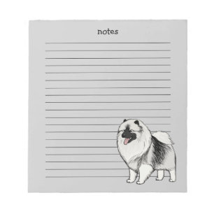 Bloc-note Keeshond avec Texte Personnalisable